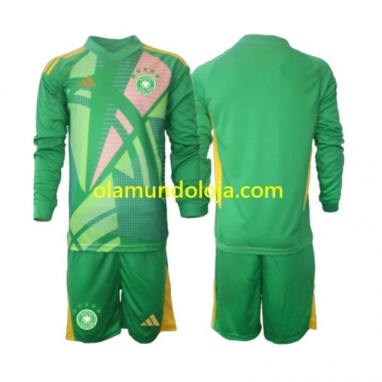 Camisola Alemanha Guarda-redes Criança Equipamento Terceiro 2024-2025 Manga Comprida